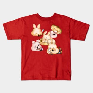 Bunny buns fight back Kids T-Shirt